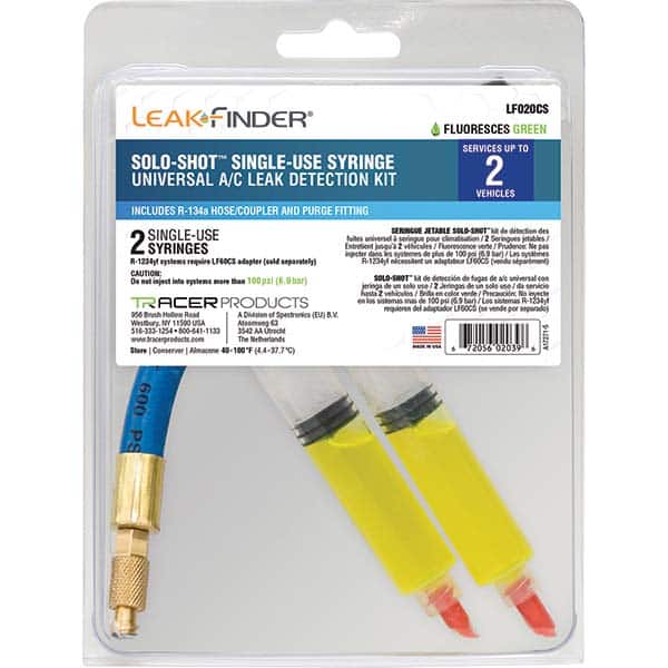Leak Finder - Automotive Leak Detection Kits Type: A/C Dye Injection Kit Applications: A/C Systems - Exact Tool & Supply