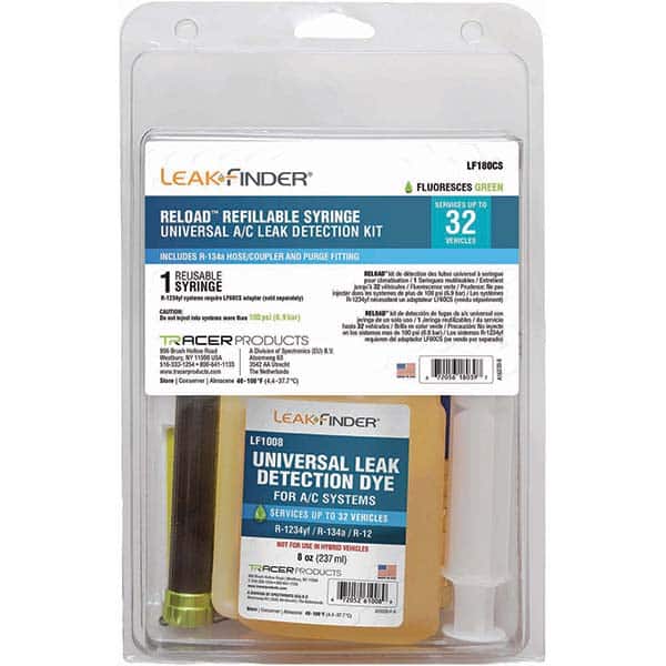 Leak Finder - Automotive Leak Detection Kits Type: A/C Dye Injection Kit Applications: A/C Systems - Exact Tool & Supply
