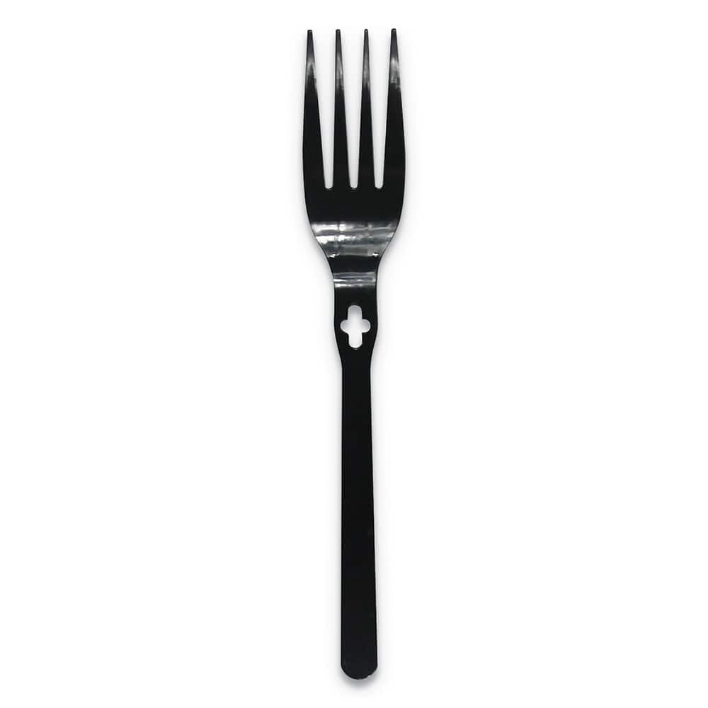 WeGo - Paper & Plastic Cups, Plates, Bowls & Utensils; Breakroom Accessory Type: Fork ; Breakroom Accessory Description: Utensils-Disposable Fork ; Color: Black - Exact Tool & Supply