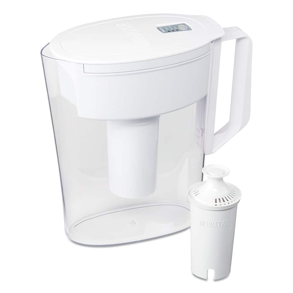 Brita - Water Filter Systems; Type: Pitcher ; Cartridge Length: 9-7/8 (Inch); Reduces: Zinc Taste; Copper; Mercury; Cadmium; Taste/Odor/Chlorine ; Maximum Flow Rate (GPM): 1 - Exact Tool & Supply