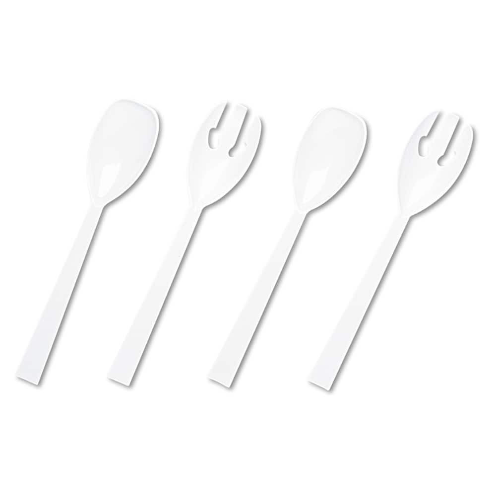 Tablemate Products - Paper & Plastic Cups, Plates, Bowls & Utensils; Breakroom Accessory Type: Plastic Fork; Plastic Spoon ; Breakroom Accessory Description: Utensils-Serving Utensil Set ; Color: White - Exact Tool & Supply