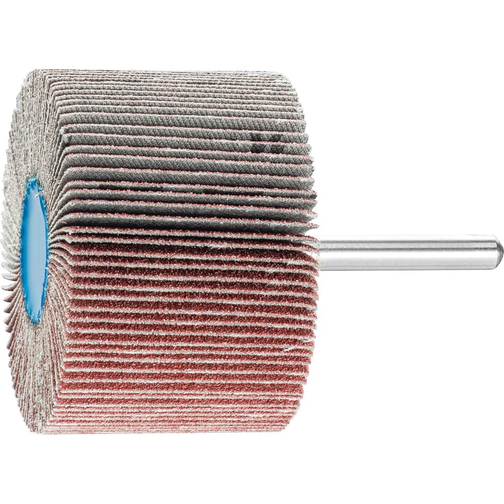 PFERD - Mounted Flap Wheels; Abrasive Type: Coated ; Outside Diameter (Inch): 2-1/2 ; Face Width (Inch): 1-1/2 ; Abrasive Material: Aluminum Oxide ; Grit: 80 ; Mounting Type: 1/4" Shank - Exact Tool & Supply