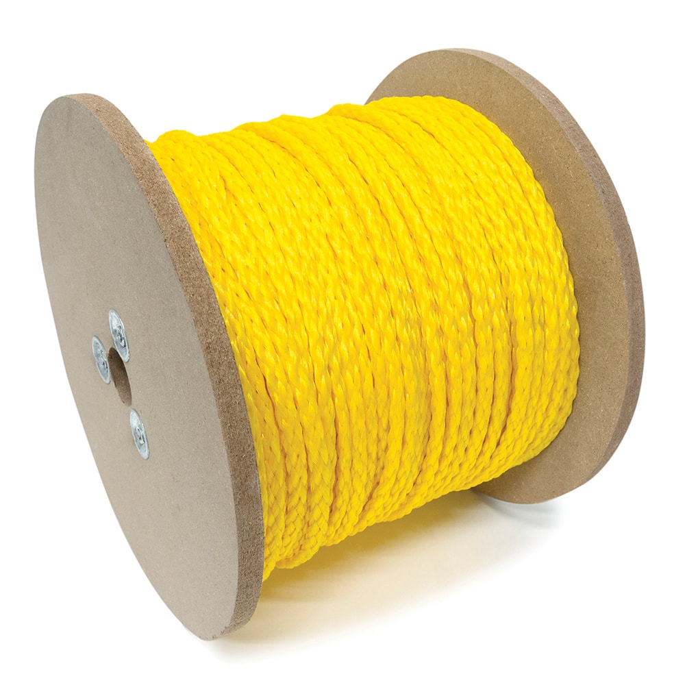 Mibro - Rope; Type: Barrier Rope ; Head/Holder Diameter (Inch): 5/16 ; Material: Polypropylene ; Load Capacity (Lb.): 135.000 ; Maximum Length: 600.00 ; Color: Yellow - Exact Tool & Supply