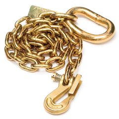 Mibro - Welded Chain; Chain Grade: 70 ; Load Capacity (Lb.): 6600.000 ; Finish/Coating: Electro Zinc-Plated; Yellow Chromate ; Type: Safety Chain ; Chain Diameter (Decimal Inch): 0.4000 ; Inside Length (Decimal Inch): 1.3800 - Exact Tool & Supply