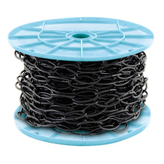 Mibro - Weldless Chain; Type: Decorative ; Load Capacity (Lb.): 35.000 ; Chain Diameter (Decimal Inch): 0.1200 ; Finish/Coating: Black ; Inside Length (Decimal Inch): 1.2700 - Exact Tool & Supply