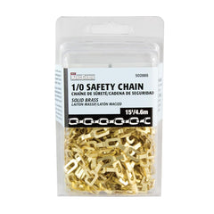 Mibro - Welded Chain; Trade Size: #1/0 ; Load Capacity (Lb.): 3.000 ; Finish/Coating: Brass ; Type: Safety Chain ; Chain Diameter (Decimal Inch): 0.0200 ; Inside Length (Decimal Inch): 0.0600 - Exact Tool & Supply