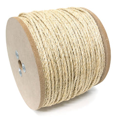 Mibro - Rope; Type: Twisted Rope ; Head/Holder Diameter (Inch): 1/4 ; Material: Sisal ; Load Capacity (Lb.): 48.000 ; Maximum Length: 1200.00 ; Color: Natural - Exact Tool & Supply