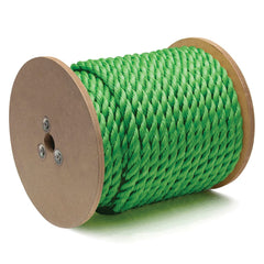 Mibro - Rope; Type: Twisted Rope ; Head/Holder Diameter (Inch): 3/4 ; Material: Polypropylene ; Load Capacity (Lb.): 1000.000 ; Maximum Length: 150.00 ; Color: Green - Exact Tool & Supply