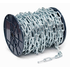 Mibro - Welded Chain; Chain Grade: 30 ; Trade Size: #2/0 ; Load Capacity (Lb.): 520.000 ; Finish/Coating: Bright Zinc Plated ; Type: Straight Link Coil ; Chain Diameter (Decimal Inch): 0.1900 - Exact Tool & Supply