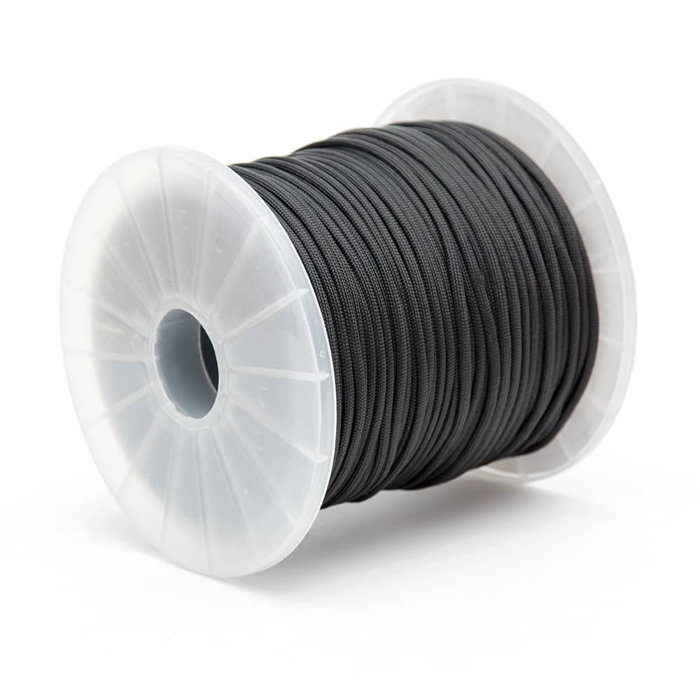 Mibro - Rope; Type: Paracord ; Head/Holder Diameter (Inch): 5/32 ; Material: Nylon ; Load Capacity (Lb.): 110.000 ; Maximum Length: 400.00 ; Color: Black - Exact Tool & Supply
