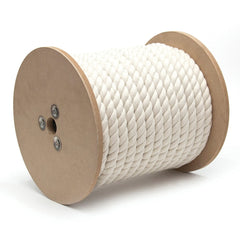 Mibro - Rope; Type: Twisted Rope ; Head/Holder Diameter (Inch): 3/8 ; Material: Cotton ; Load Capacity (Lb.): 100.000 ; Maximum Length: 300.00 ; Color: Natural - Exact Tool & Supply