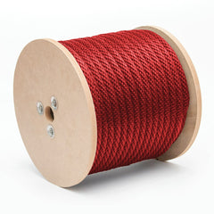 Mibro - Rope; Type: Solid Braid ; Head/Holder Diameter (Inch): 5/8 ; Material: Polypropylene ; Load Capacity (Lb.): 290.000 ; Maximum Length: 200.00 ; Color: Red - Exact Tool & Supply