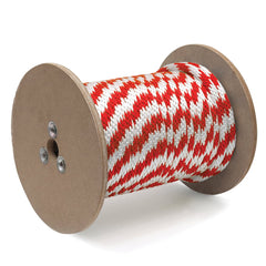 Mibro - Rope; Type: Solid Braid ; Head/Holder Diameter (Inch): 5/8 ; Material: Polypropylene ; Load Capacity (Lb.): 290.000 ; Maximum Length: 200.00 ; Color: Red/White - Exact Tool & Supply