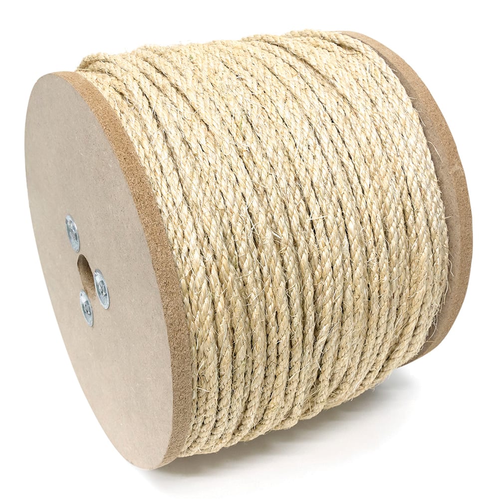 Mibro - Rope; Type: Twisted Rope ; Head/Holder Diameter (Inch): 3/4 ; Material: Sisal ; Load Capacity (Lb.): 400.000 ; Maximum Length: 150.00 ; Color: Natural - Exact Tool & Supply