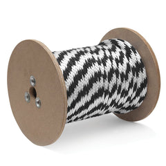 Mibro - Rope; Type: Solid Braid ; Head/Holder Diameter (Inch): 5/8 ; Material: Polypropylene ; Load Capacity (Lb.): 290.000 ; Maximum Length: 200.00 ; Color: Black/White - Exact Tool & Supply