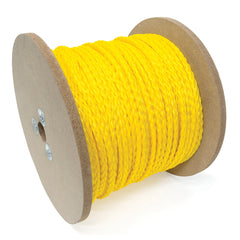 Mibro - Rope; Type: Barrier Rope ; Head/Holder Diameter (Inch): 1/4 ; Material: Polypropylene ; Load Capacity (Lb.): 100.000 ; Maximum Length: 1000.00 ; Color: Yellow - Exact Tool & Supply