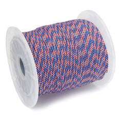Mibro - Rope; Type: Patriot Nylon ; Head/Holder Diameter (Inch): 5/32 ; Material: Nylon ; Load Capacity (Lb.): 550.000 ; Maximum Length: 400.00 ; Color: Red/White/Blue - Exact Tool & Supply