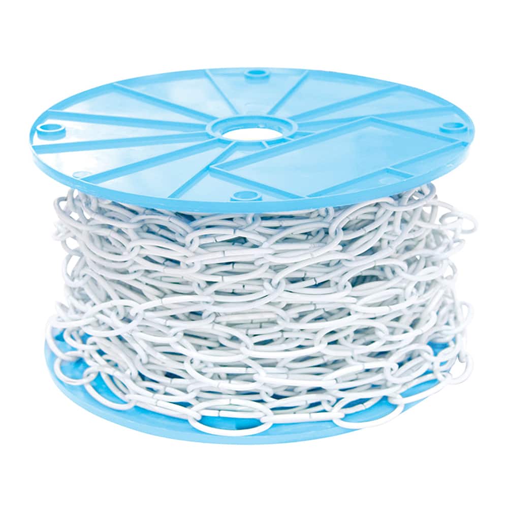 Mibro - Weldless Chain; Type: Decorative ; Load Capacity (Lb.): 35.000 ; Trade Size: #10 ; Chain Diameter (Decimal Inch): 0.1200 ; Finish/Coating: White ; Inside Length (Decimal Inch): 1.2700 - Exact Tool & Supply