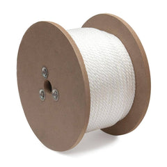 Mibro - Rope; Type: Smooth Braid ; Head/Holder Diameter (Inch): 1/8 ; Material: Nylon ; Load Capacity (Lb.): 40.000 ; Maximum Length: 1000.00 ; Color: White - Exact Tool & Supply