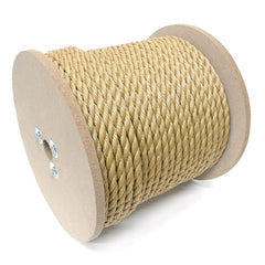Mibro - Rope; Type: Twisted Rope ; Head/Holder Diameter (Inch): 1/4 ; Material: Polypropylene ; Load Capacity (Lb.): 115.000 ; Maximum Length: 1200.00 ; Color: Brown - Exact Tool & Supply