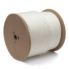 Mibro - Rope; Type: Twisted Rope ; Head/Holder Diameter (Inch): 3/4 ; Material: Nylon ; Load Capacity (Lb.): 1420.000 ; Maximum Length: 150.00 ; Color: White - Exact Tool & Supply