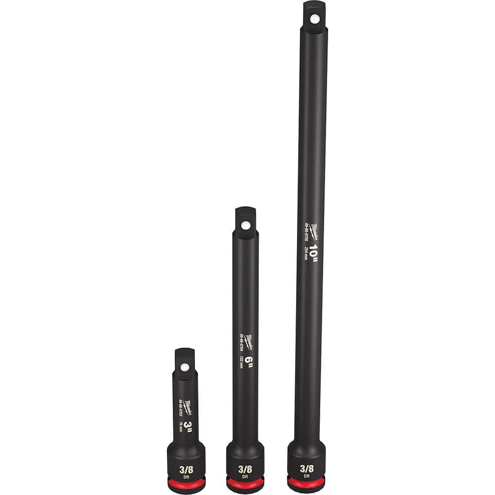 Milwaukee Tool - Socket Extension Sets; Tool Type: Extension Set ; Drive Size (Inch): 3/8 ; Number of Pieces: 3.000 - Exact Tool & Supply