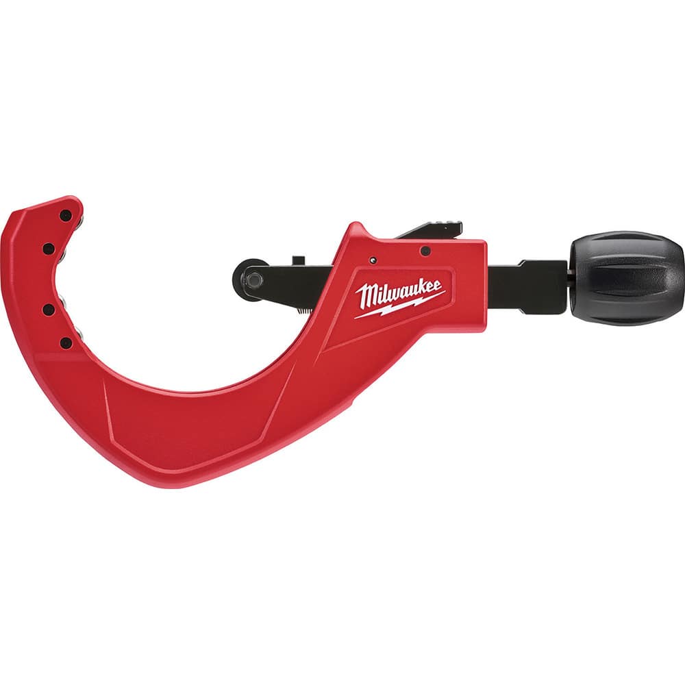 Milwaukee Tool - Pipe & Tube Cutters; Type: Quick Adjust Tube Cutter ; Maximum Pipe Capacity (Inch): 3-1/2 ; Minimum Pipe Capacity: 1/8 (Inch); Cuts Material Type: Copper ; Overall Length (Inch): 13.2 ; Battery Included: No - Exact Tool & Supply