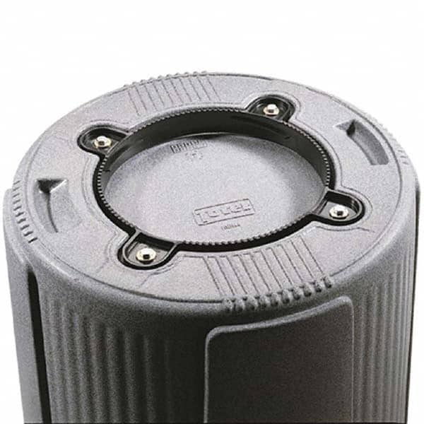Toter - Trash Can Accessories; Type: Dolly Adapter ; Container Size Compatibility: 32 Gallon; 44 Gallon; 55 Gallon ; Material: Polyethylene ; Length (Inch): 11-1/2 ; Color: Black - Exact Tool & Supply