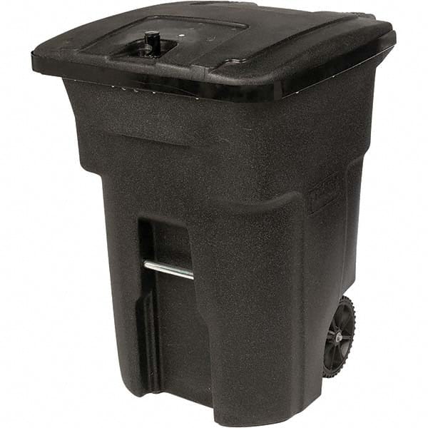 Toter - Trash Cans & Recycling Containers; Type: Trash Can ; Container Shape: Rectangle ; Container Size: 96 gal ; Container Graphics: None ; Color: Blackstone ; Finish: Textured - Exact Tool & Supply