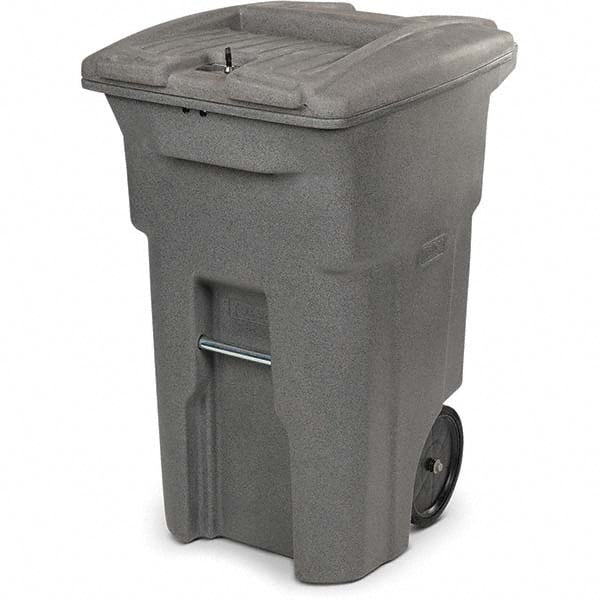 Toter - Trash Cans & Recycling Containers; Type: Confidential Document Container ; Container Shape: Rectangle ; Container Size: 64 gal ; Container Graphics: None ; Color: Graystone ; Finish: Textured - Exact Tool & Supply