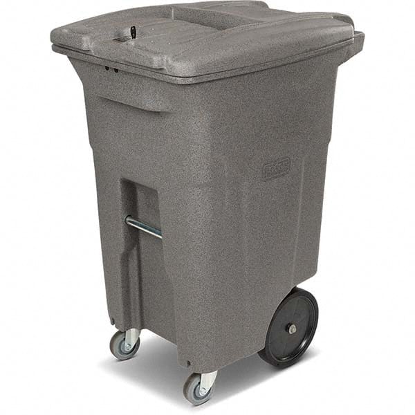Toter - Trash Cans & Recycling Containers; Type: Confidential Document Container ; Container Shape: Rectangle ; Container Size: 64 gal ; Container Graphics: None ; Color: Graystone ; Finish: Textured - Exact Tool & Supply