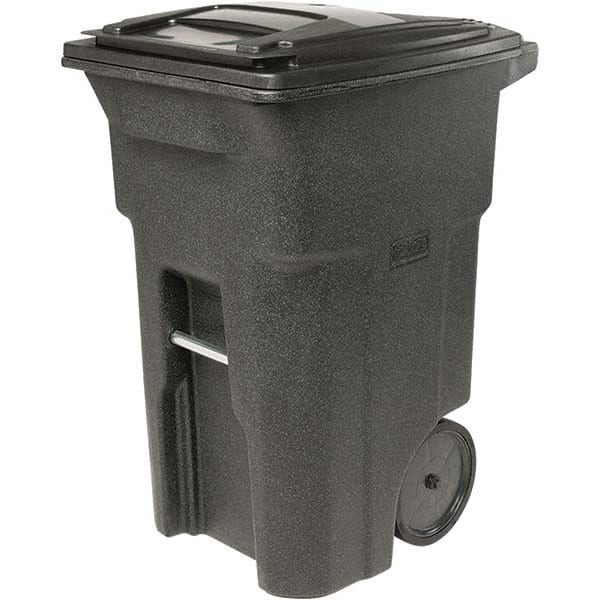 Toter - Trash Cans & Recycling Containers; Type: Trash Can ; Container Shape: Rectangle ; Container Size: 64 gal ; Container Graphics: None ; Color: Blackstone ; Finish: Textured - Exact Tool & Supply