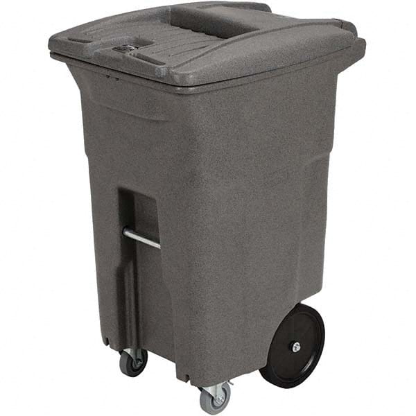 Toter - Trash Cans & Recycling Containers; Type: Confidential Document Container ; Container Shape: Rectangle ; Container Size: 64 gal ; Container Graphics: None ; Color: Graystone ; Finish: Textured - Exact Tool & Supply