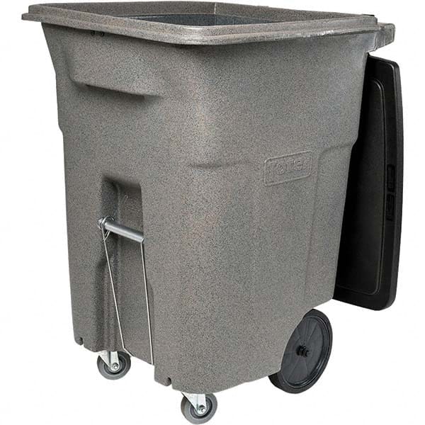 Toter - Trash Cans & Recycling Containers; Type: Trash Can ; Container Shape: Rectangle ; Container Size: 96 gal ; Container Graphics: None ; Color: Graystone ; Finish: Textured - Exact Tool & Supply