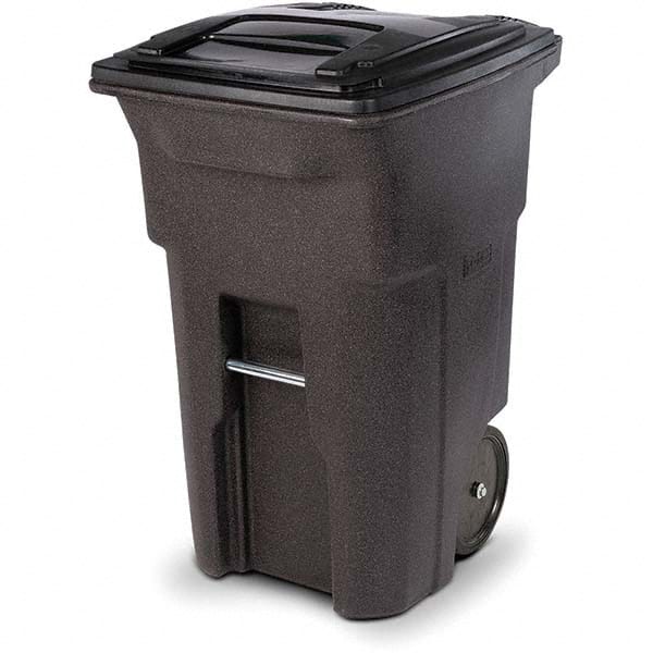 Toter - Trash Cans & Recycling Containers; Type: Trash Can ; Container Shape: Rectangle ; Container Size: 64 gal ; Container Graphics: None ; Color: Brownstone ; Finish: Textured - Exact Tool & Supply