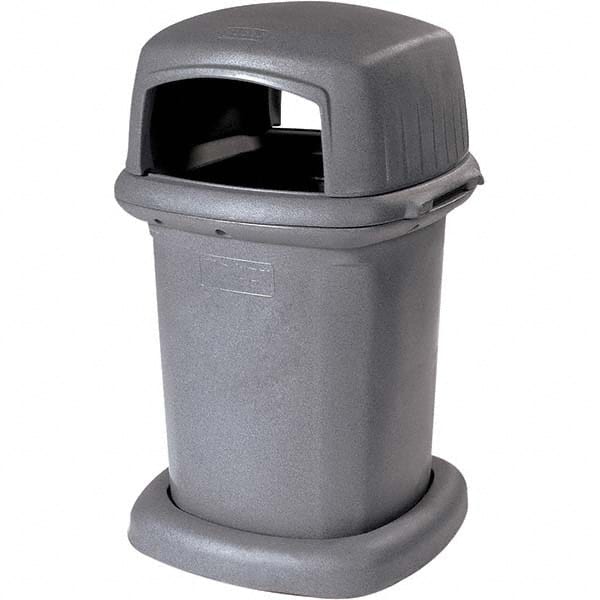 Toter - Trash Cans & Recycling Containers; Type: Decorative Outdoor Waste Receptacle ; Container Shape: Square ; Container Size: 45 gal ; Container Graphics: None ; Color: Graystone ; Finish: Textured - Exact Tool & Supply