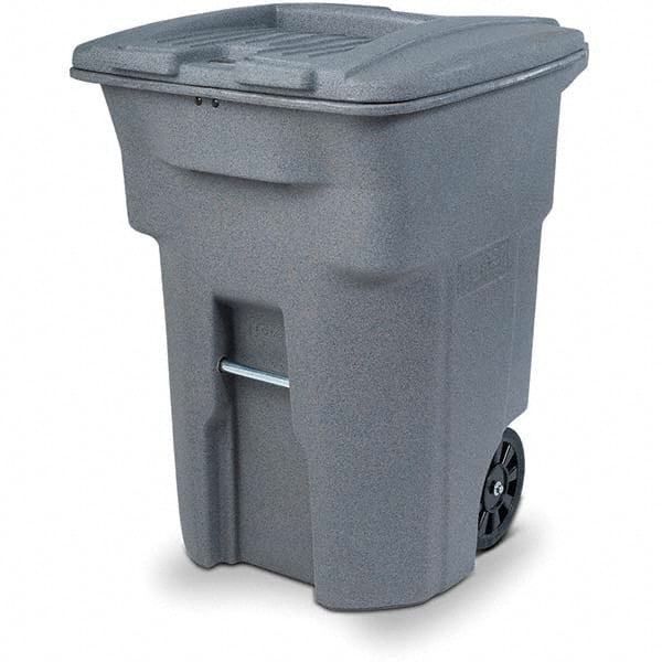 Toter - Trash Cans & Recycling Containers; Type: Confidential Document Container ; Container Shape: Rectangle ; Container Size: 96 gal ; Container Graphics: None ; Color: Graystone ; Finish: Textured - Exact Tool & Supply
