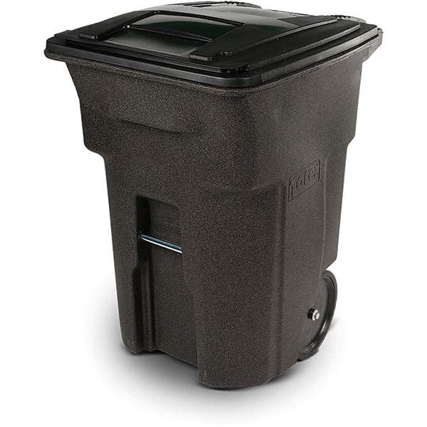 Toter - Trash Cans & Recycling Containers; Type: Trash Can ; Container Shape: Rectangle ; Container Size: 96 gal ; Container Graphics: None ; Color: Brownstone ; Finish: Textured - Exact Tool & Supply
