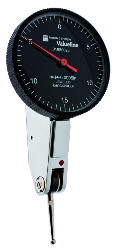 1.54" Face Diameter .0005" Graduation Black Face Dial Test Indicator Model No. 01889023 - Exact Tool & Supply
