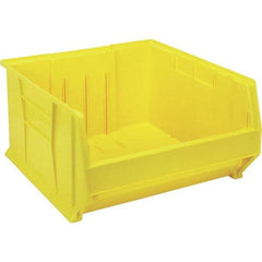 Quantum Storage - 225 Lb Load Capacity Yellow Polypropylene Tote Container - Stacking, 12" Long x 22-1/2" Wide x 23.9" High - Exact Tool & Supply