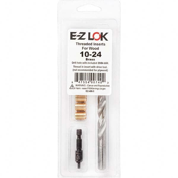 E-Z LOK - Thread Repair Kits Insert Thread Size (Inch): #10-24 Includes Drill: Yes - Exact Tool & Supply