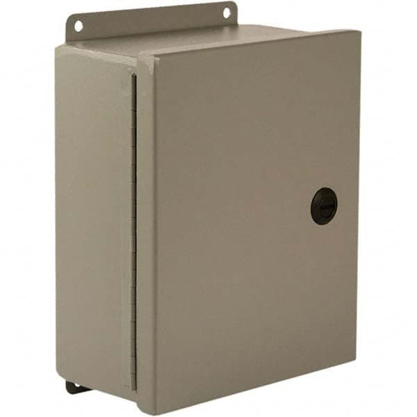 Wiegmann - NEMA 4 Steel Standard Enclosure with Continuous Hinge Cover - Exact Tool & Supply