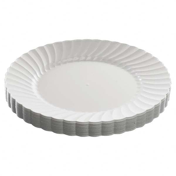 WNA - Classicware Plastic Dinnerware, Plates, Plastic, White, 9in, 12/Bag, 15/Carton - Exact Tool & Supply