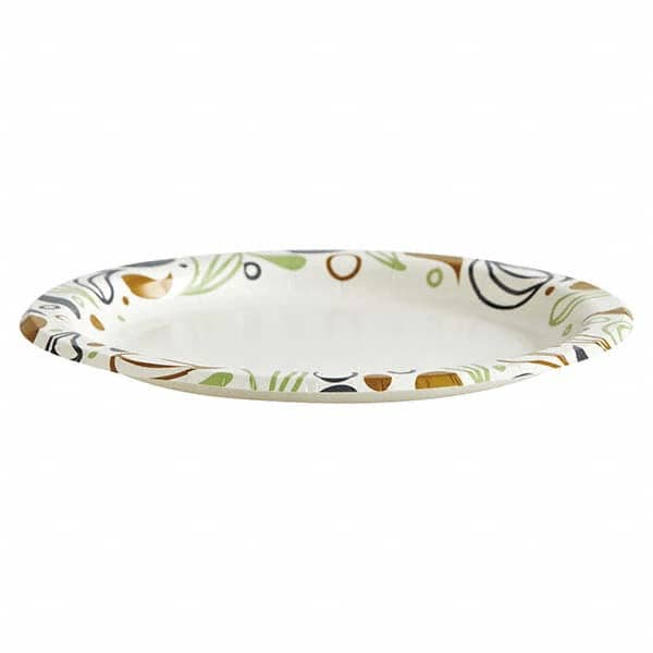 Boardwalk - Deerfield Printed Paper Plates, 6" Diam,Coated/Soak Proof,50 Plates/Pk, 20 Pks/Ct - Exact Tool & Supply