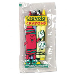 Crayola - Markers & Paintsticks Type: All Purpose Wax Crayon Color: Blue; Green; Red; Yellow - Exact Tool & Supply