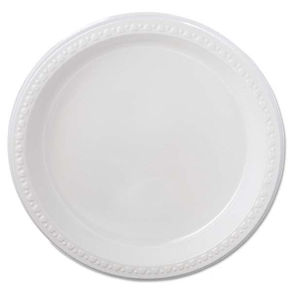 Chinet - Heavyweight Plastic Plates, 9" Diam, White, 125/Pack, 4 Packs/CT - Exact Tool & Supply