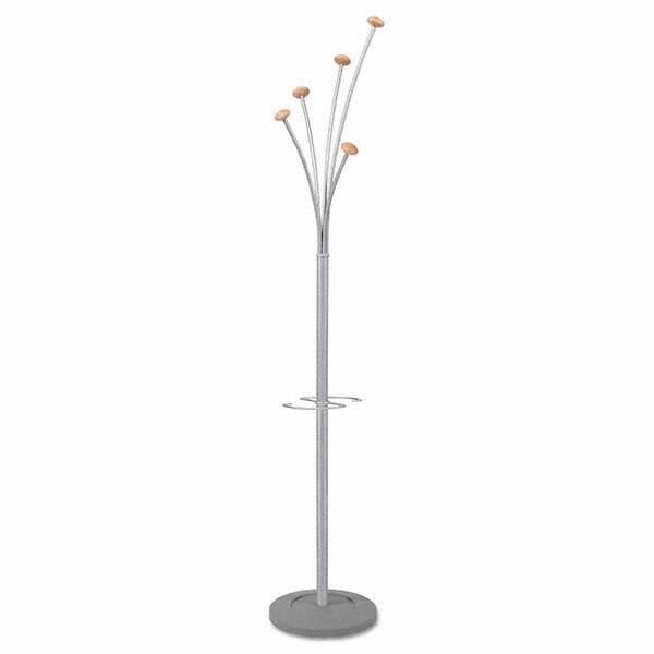 Alba - Coat Racks, Hooks & Shelving Type: Floor Rack Number of Hooks: 5 - Exact Tool & Supply