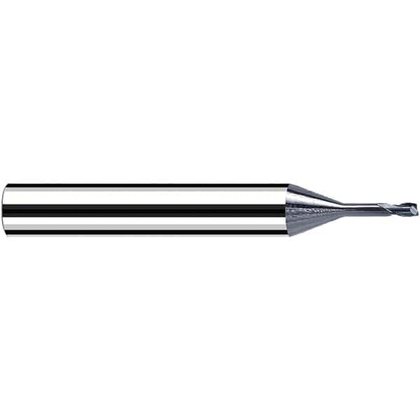 Fraisa - 2mm Diam 2 Flute Solid Carbide 0.2mm Corner Radius End Mill - Exact Tool & Supply