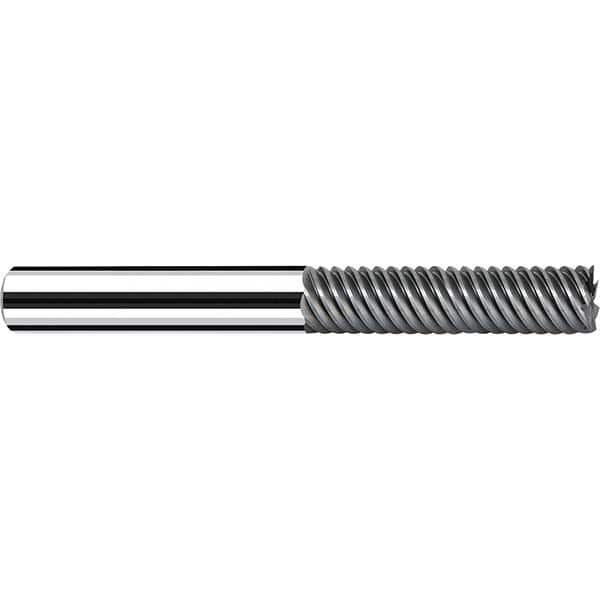 Fraisa - 1/8, 3/8" LOC, 1/4" Shank Diam, 2-1/4" OAL, 5 Flute Solid Carbide Square End Mill - Exact Tool & Supply