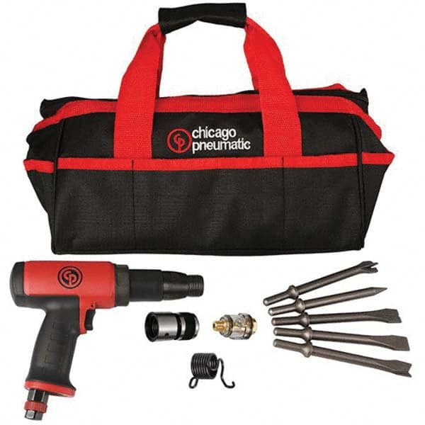 Chicago Pneumatic - 2,500 BPM, 3-1/2" Long Stroke, Air Chipping Hammer - Exact Tool & Supply